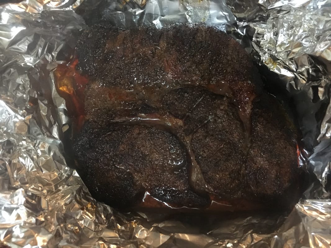smoked BBQ beef chuck roast for BBQ beef