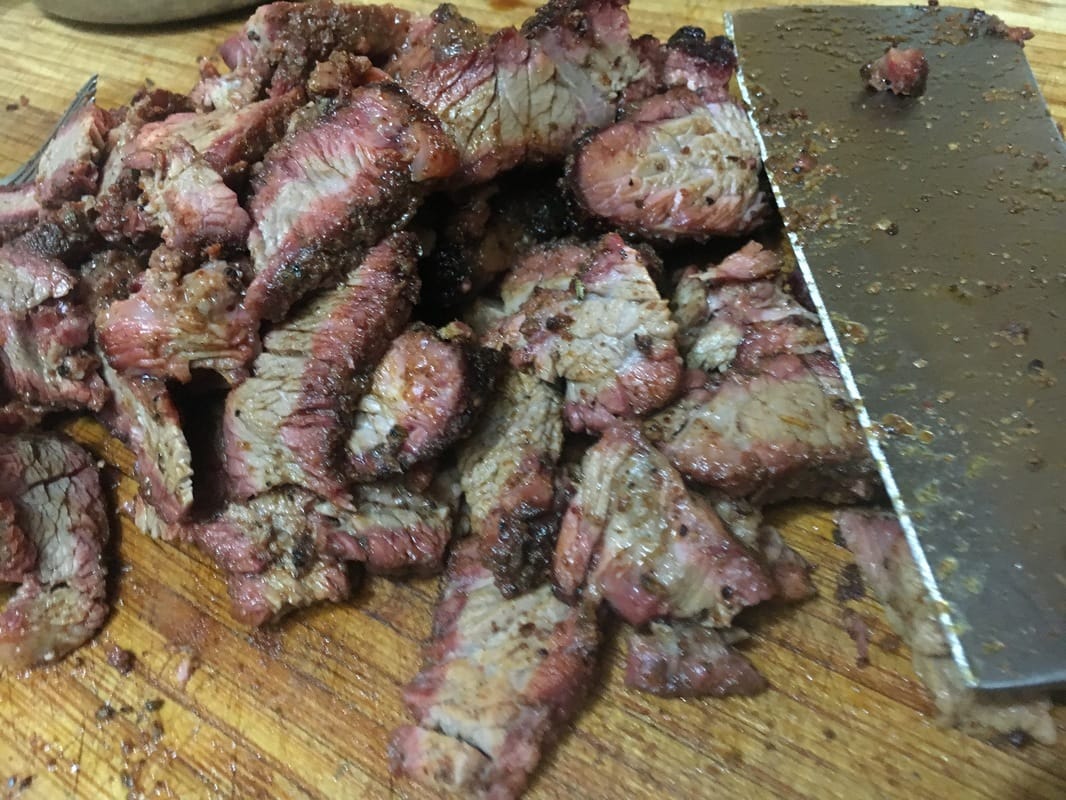 smoked BBQ chuck roast for chopped BBQ beef