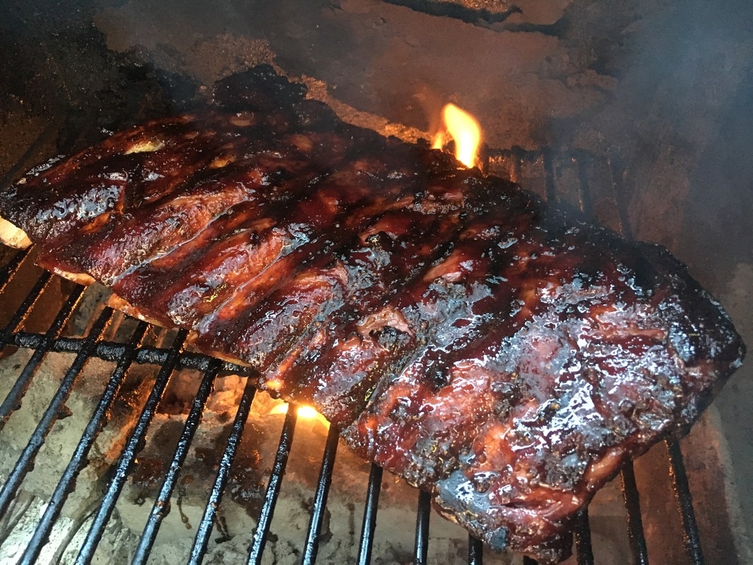 Smoked BBQ beef ribs
