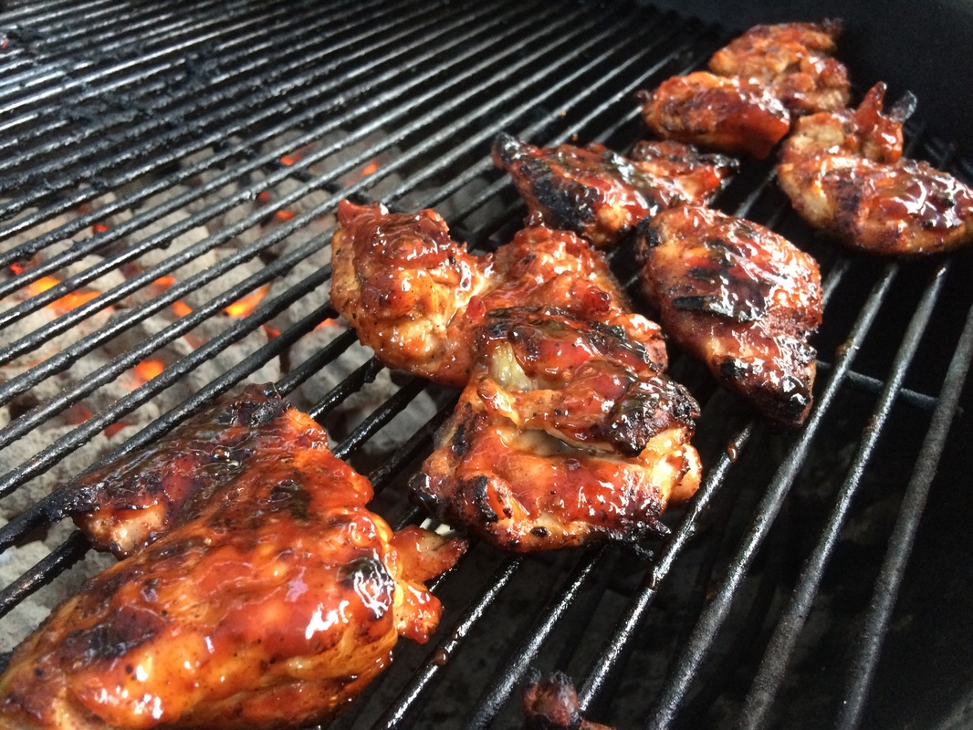 BBQ grilled chicken thighs