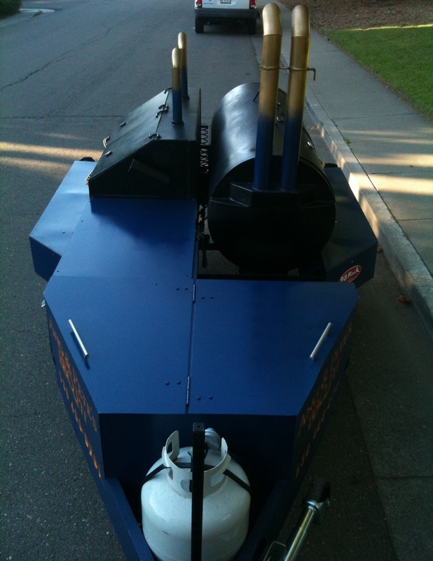 custom built BBQ trailer smoker