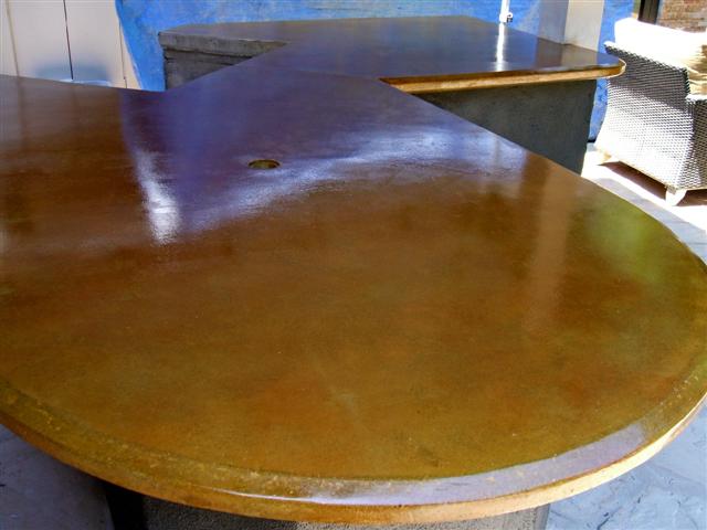 polished concrete counter top